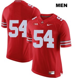 Men's NCAA Ohio State Buckeyes Matthew Jones #54 College Stitched No Name Authentic Nike Red Football Jersey BA20R35LZ